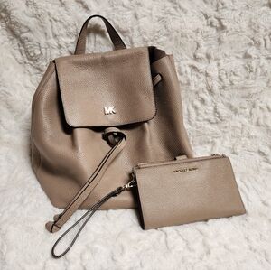 Michael Kors backpack and wallet